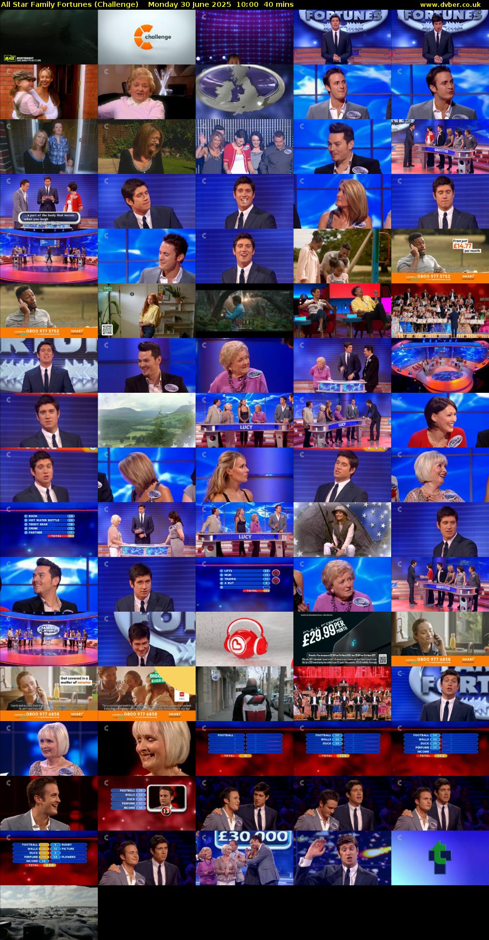 All Star Family Fortunes (Challenge) Monday 30 June 2025 10:00 - 10:40