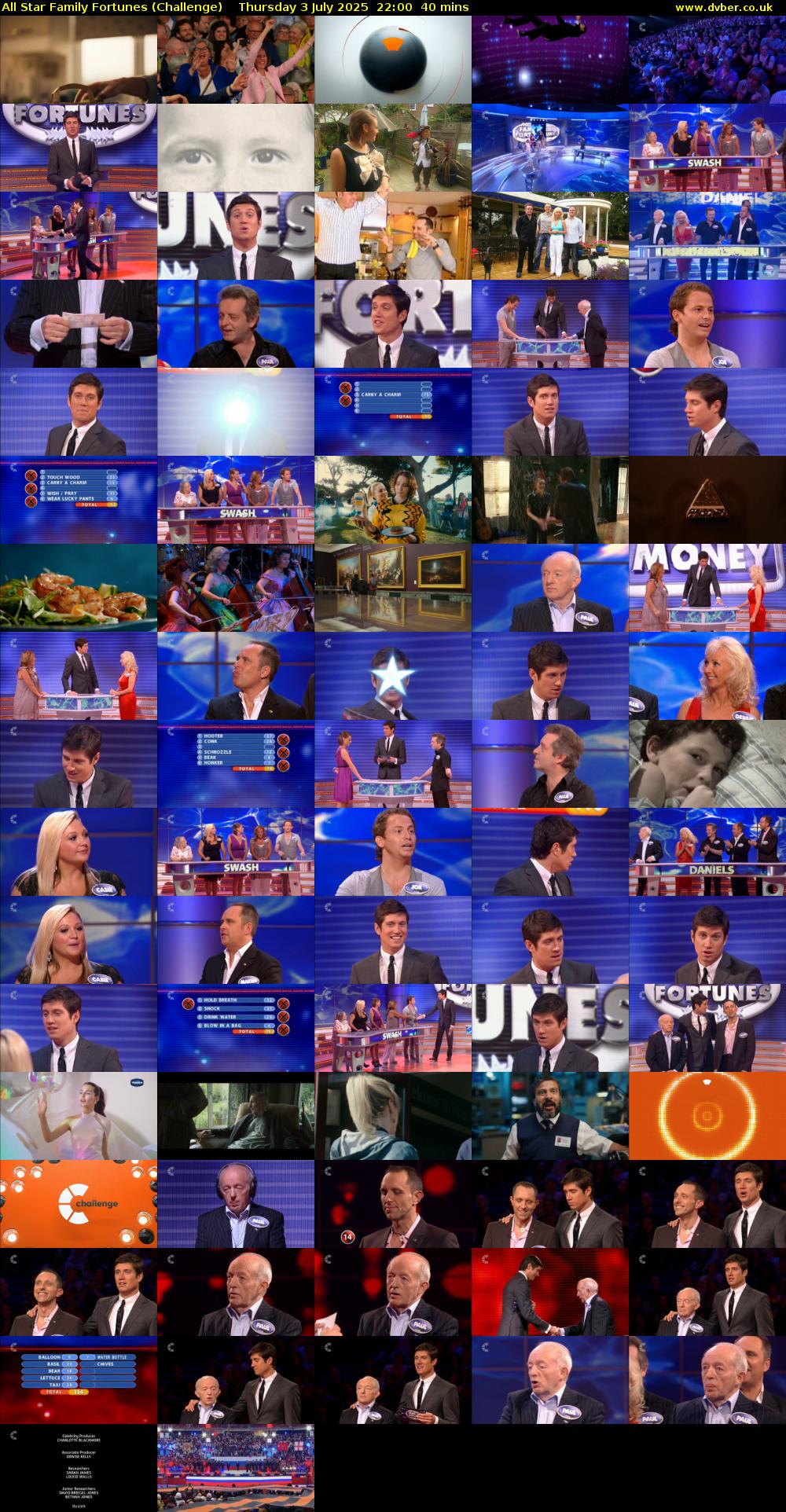 All Star Family Fortunes (Challenge) Thursday 3 July 2025 22:00 - 22:40