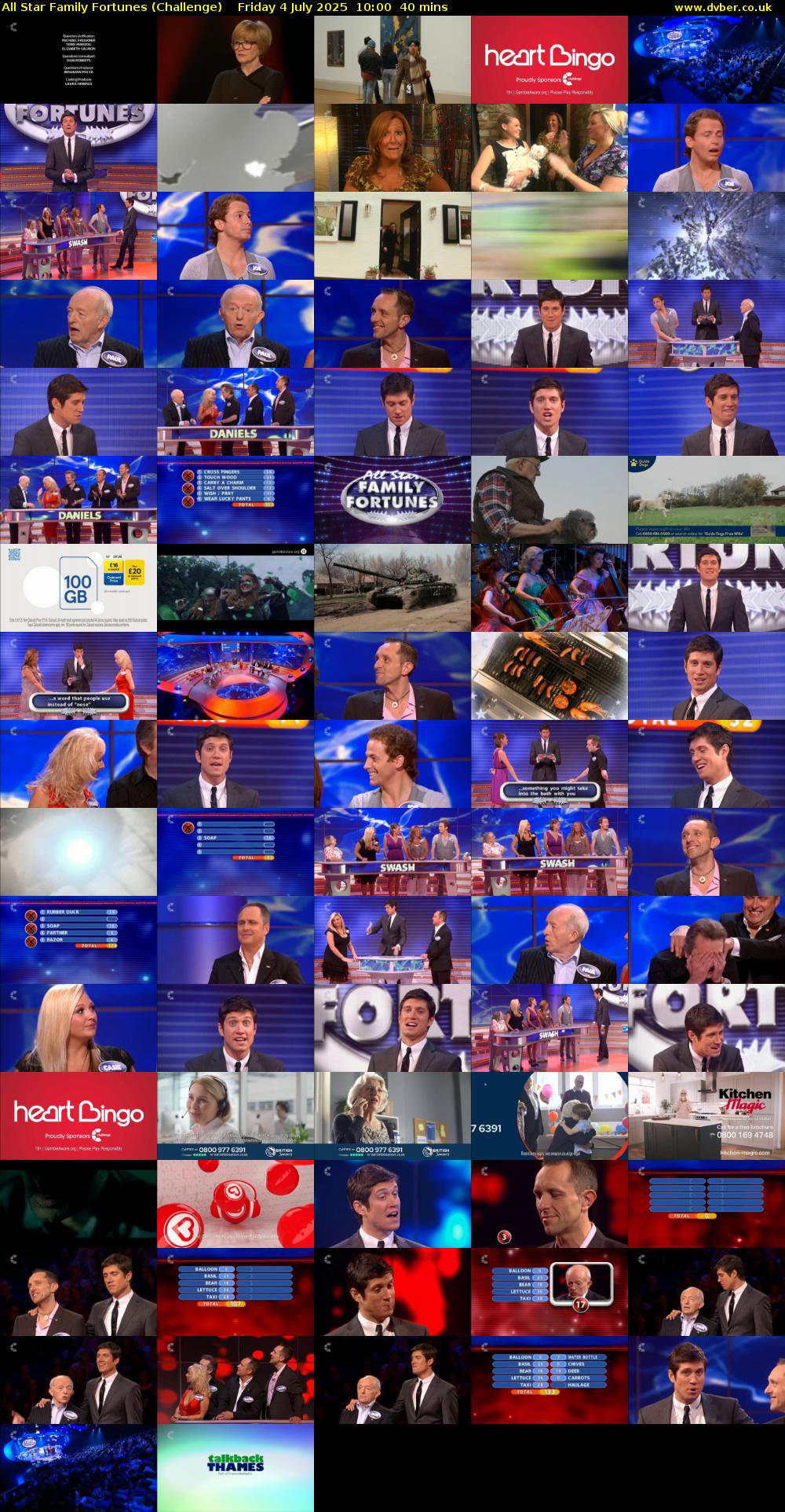 All Star Family Fortunes (Challenge) Friday 4 July 2025 10:00 - 10:40