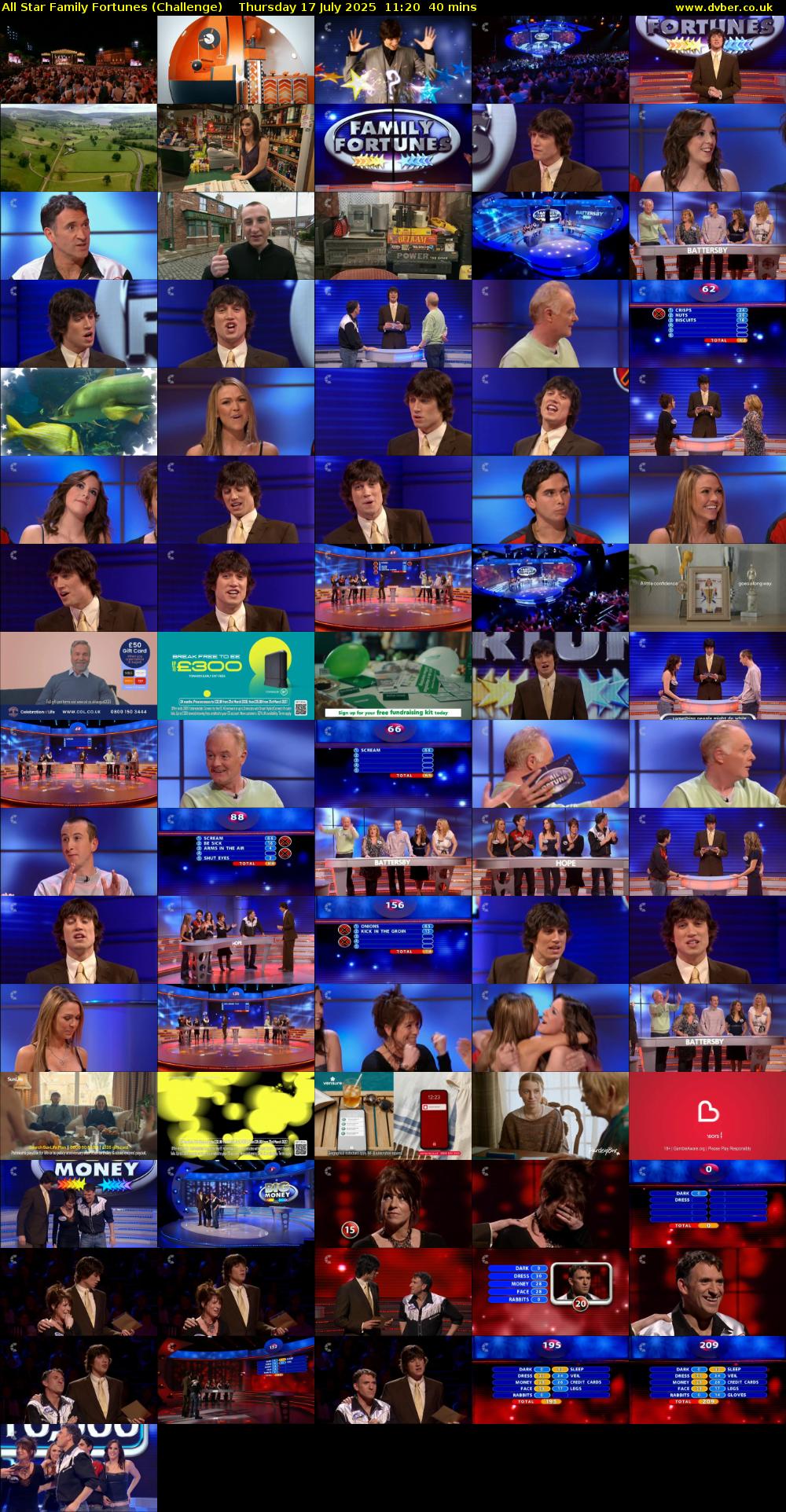 All Star Family Fortunes (Challenge) Thursday 17 July 2025 11:20 - 12:00