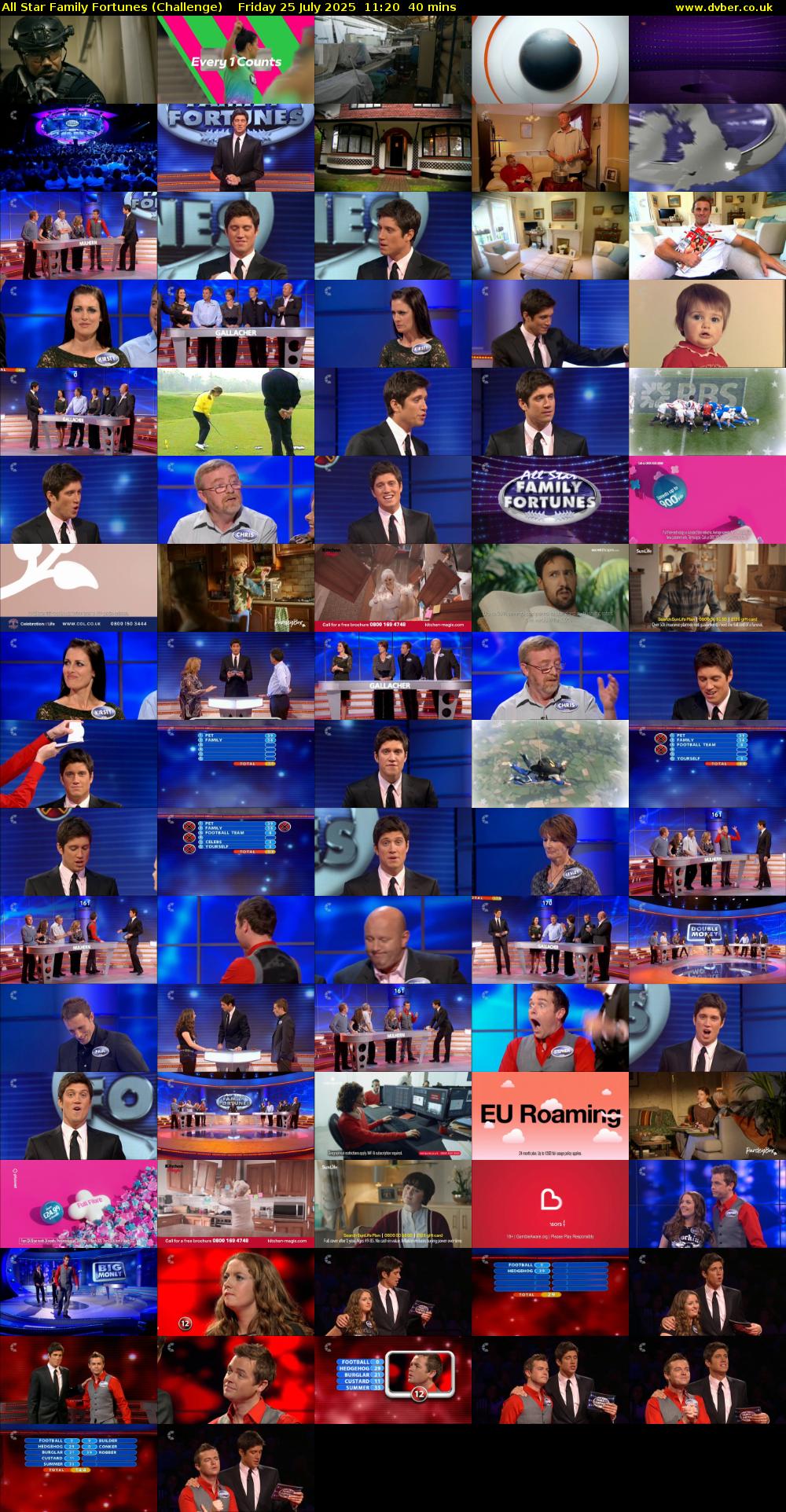 All Star Family Fortunes (Challenge) Friday 25 July 2025 11:20 - 12:00
