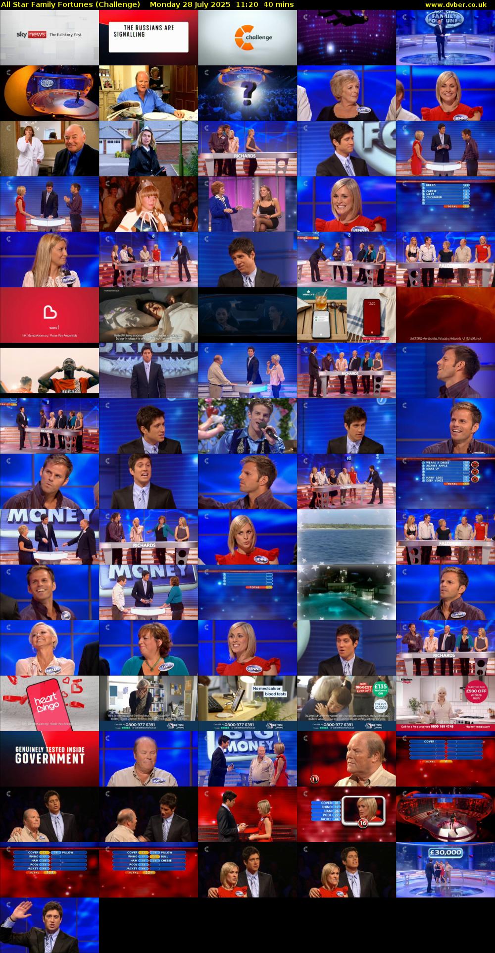All Star Family Fortunes (Challenge) Monday 28 July 2025 11:20 - 12:00