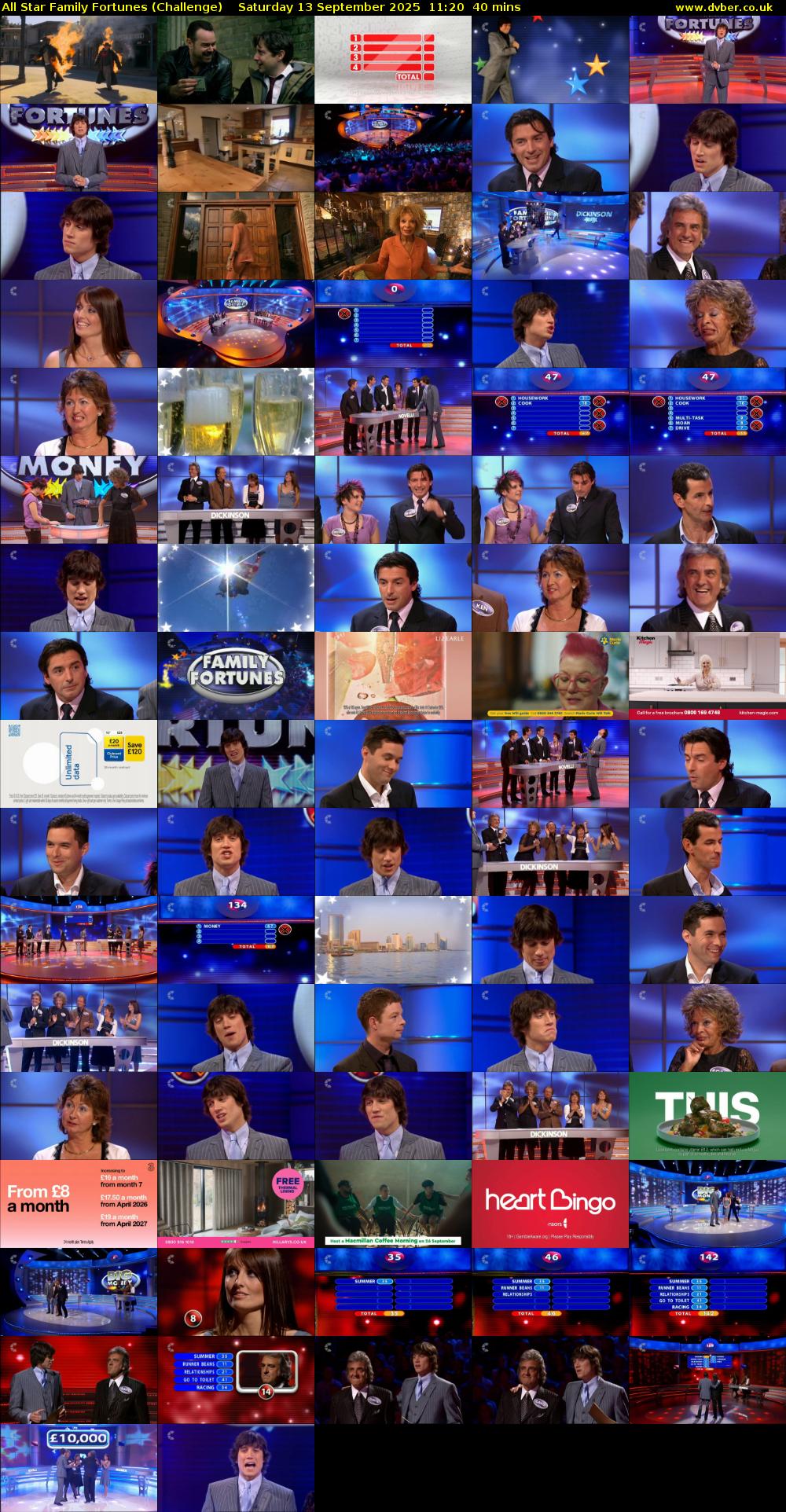 All Star Family Fortunes (Challenge) Saturday 13 September 2025 11:20 - 12:00