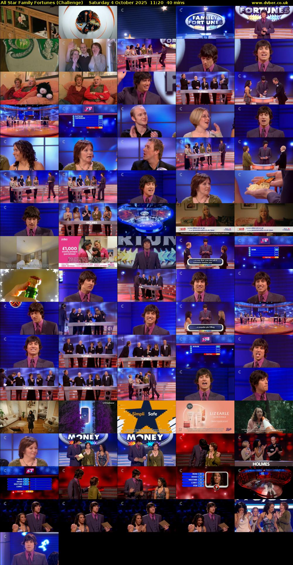 All Star Family Fortunes (Challenge) Saturday 4 October 2025 11:20 - 12:00