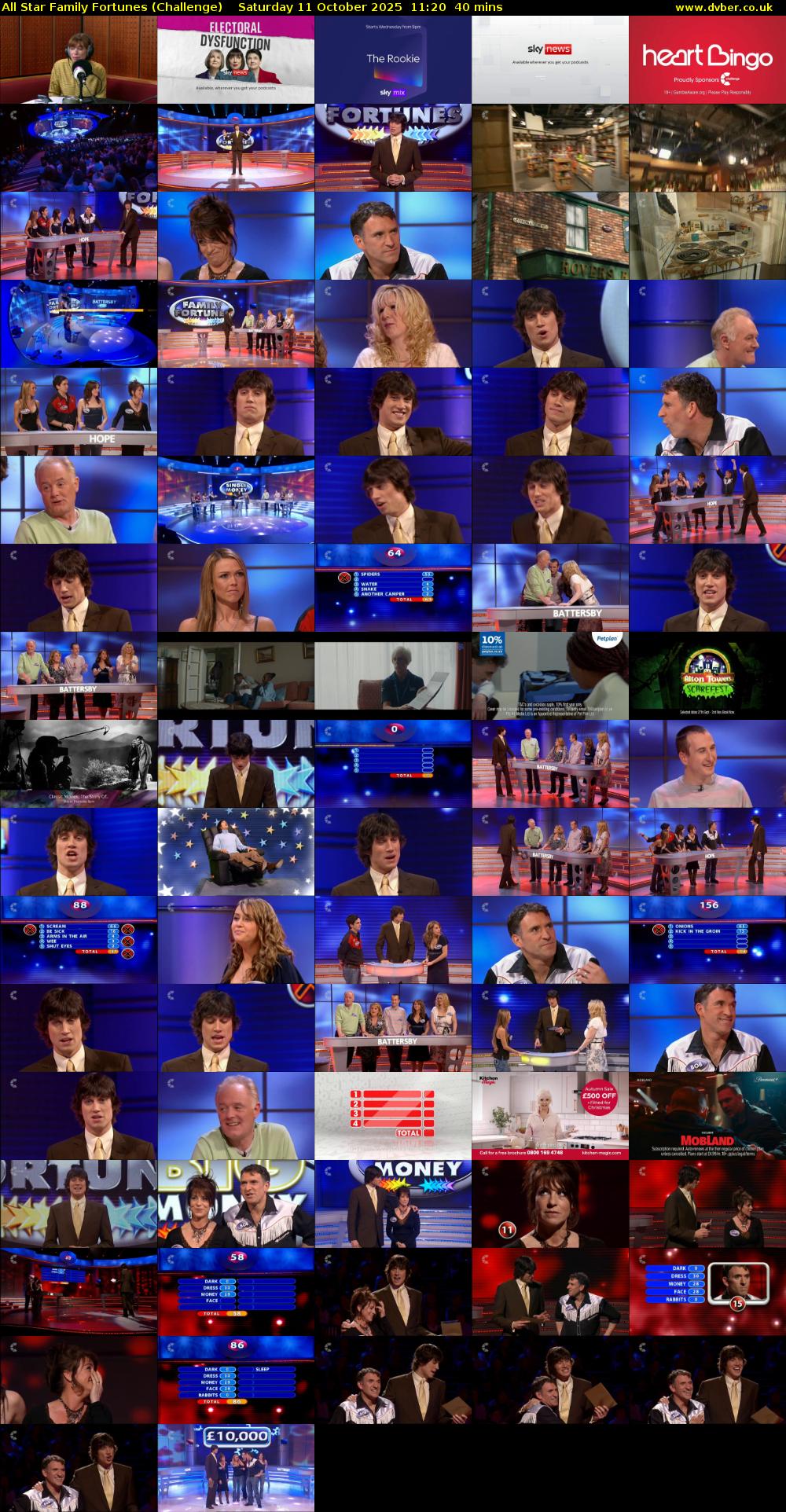 All Star Family Fortunes (Challenge) Saturday 11 October 2025 11:20 - 12:00