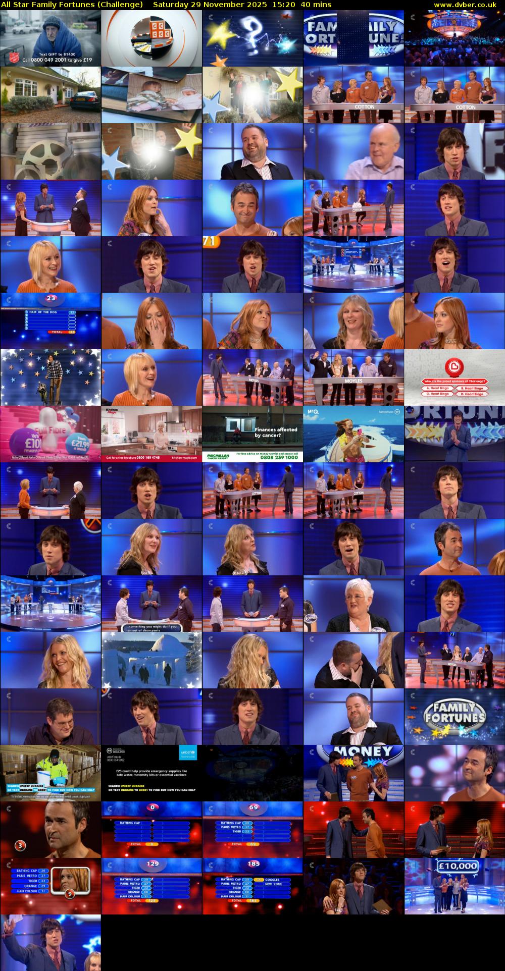 All Star Family Fortunes (Challenge) Saturday 29 November 2025 15:20 - 16:00