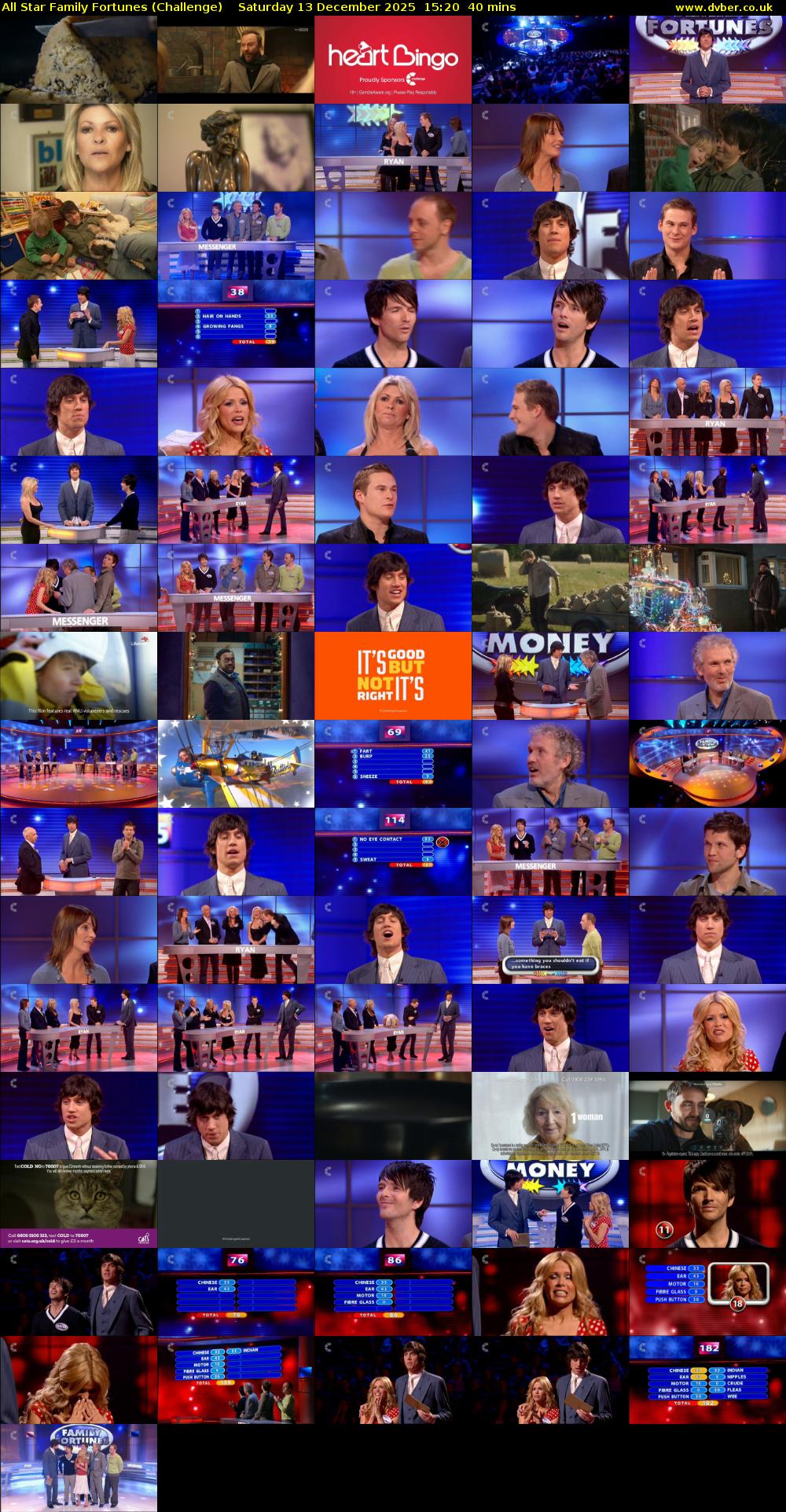 All Star Family Fortunes (Challenge) Saturday 13 December 2025 15:20 - 16:00