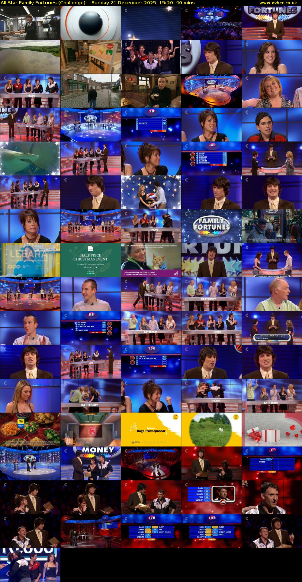 All Star Family Fortunes (Challenge) Sunday 21 December 2025 15:20 - 16:00