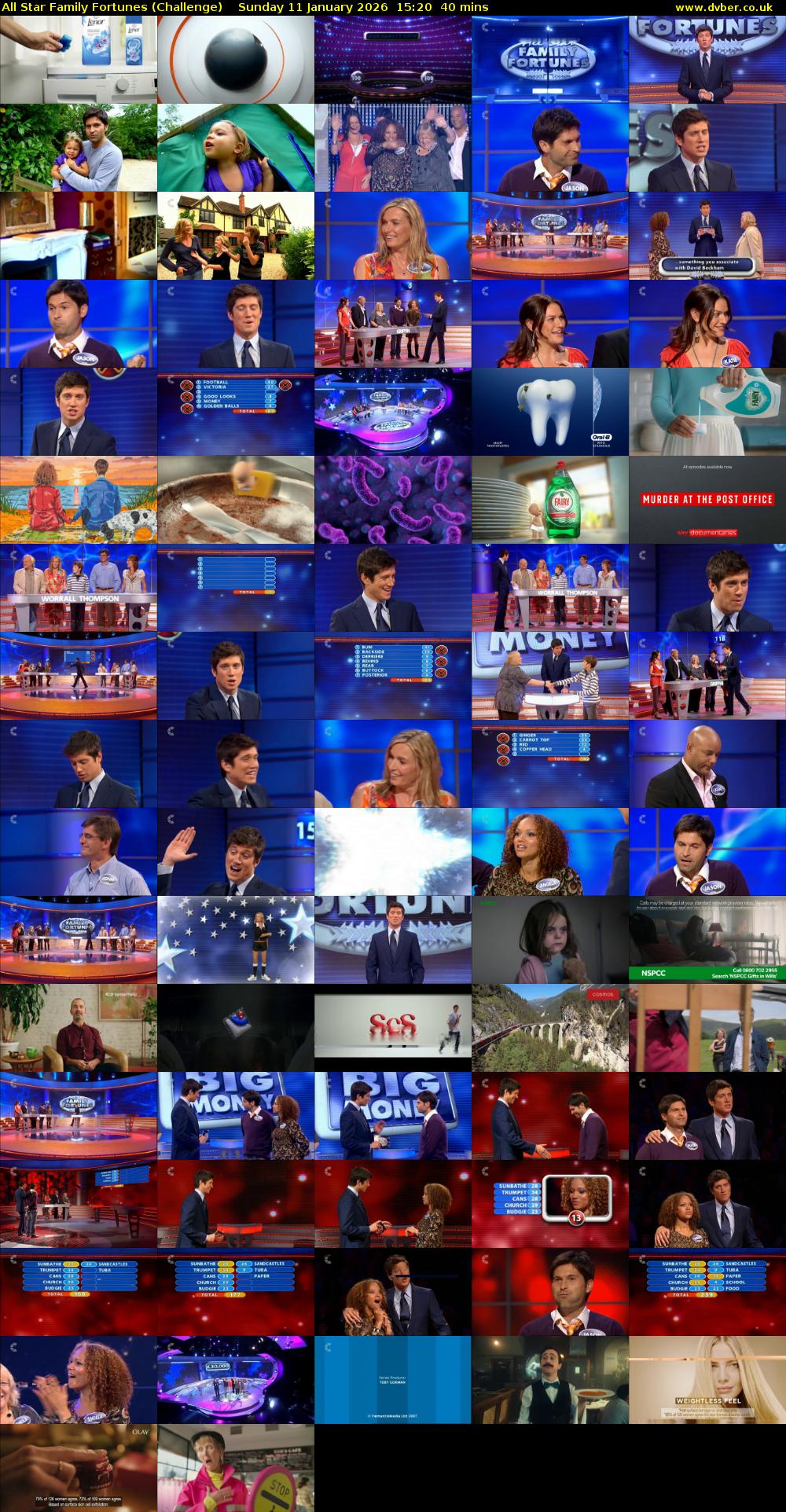 All Star Family Fortunes (Challenge) Sunday 11 January 2026 15:20 - 16:00