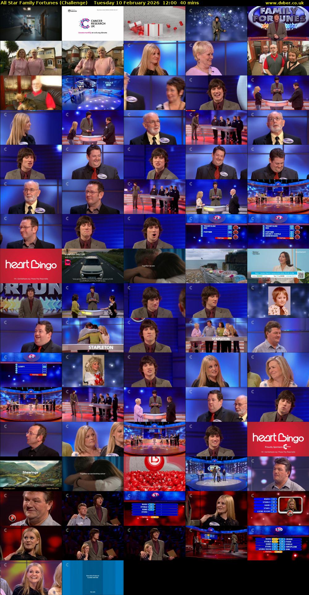 All Star Family Fortunes (Challenge) Tuesday 10 February 2026 12:00 - 12:40