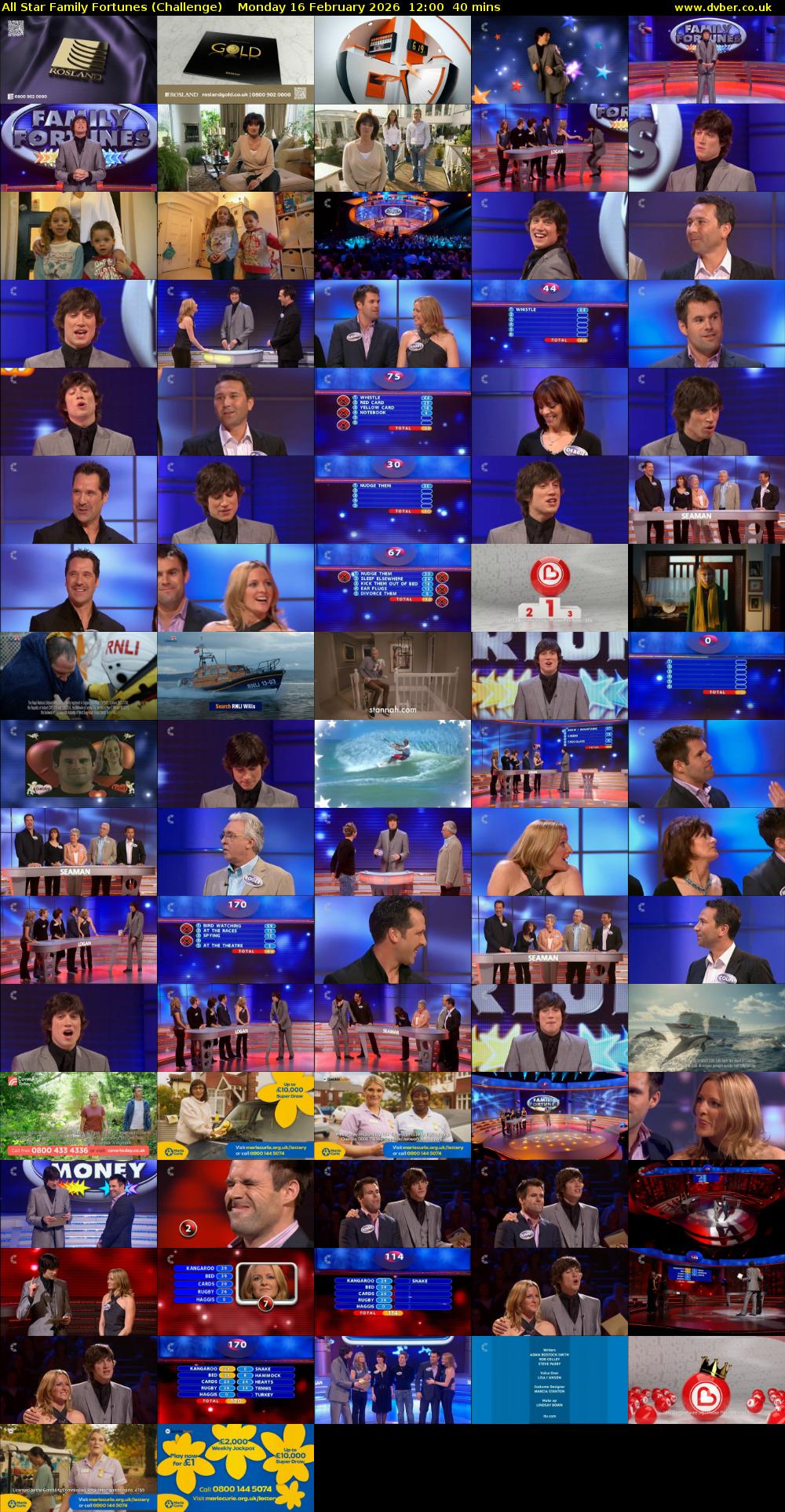 All Star Family Fortunes (Challenge) Monday 16 February 2026 12:00 - 12:40