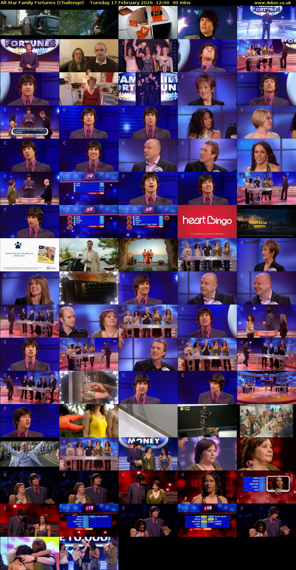 All Star Family Fortunes (Challenge) Tuesday 17 February 2026 12:00 - 12:40
