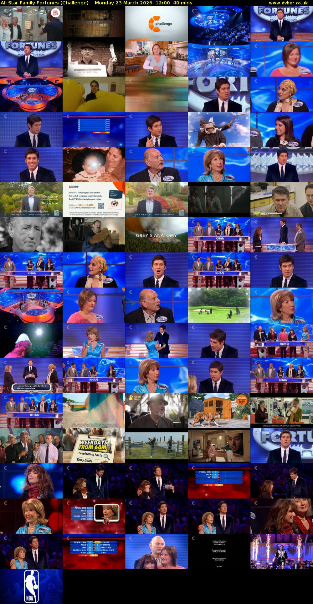 All Star Family Fortunes (Challenge) Monday 23 March 2026 12:00 - 12:40