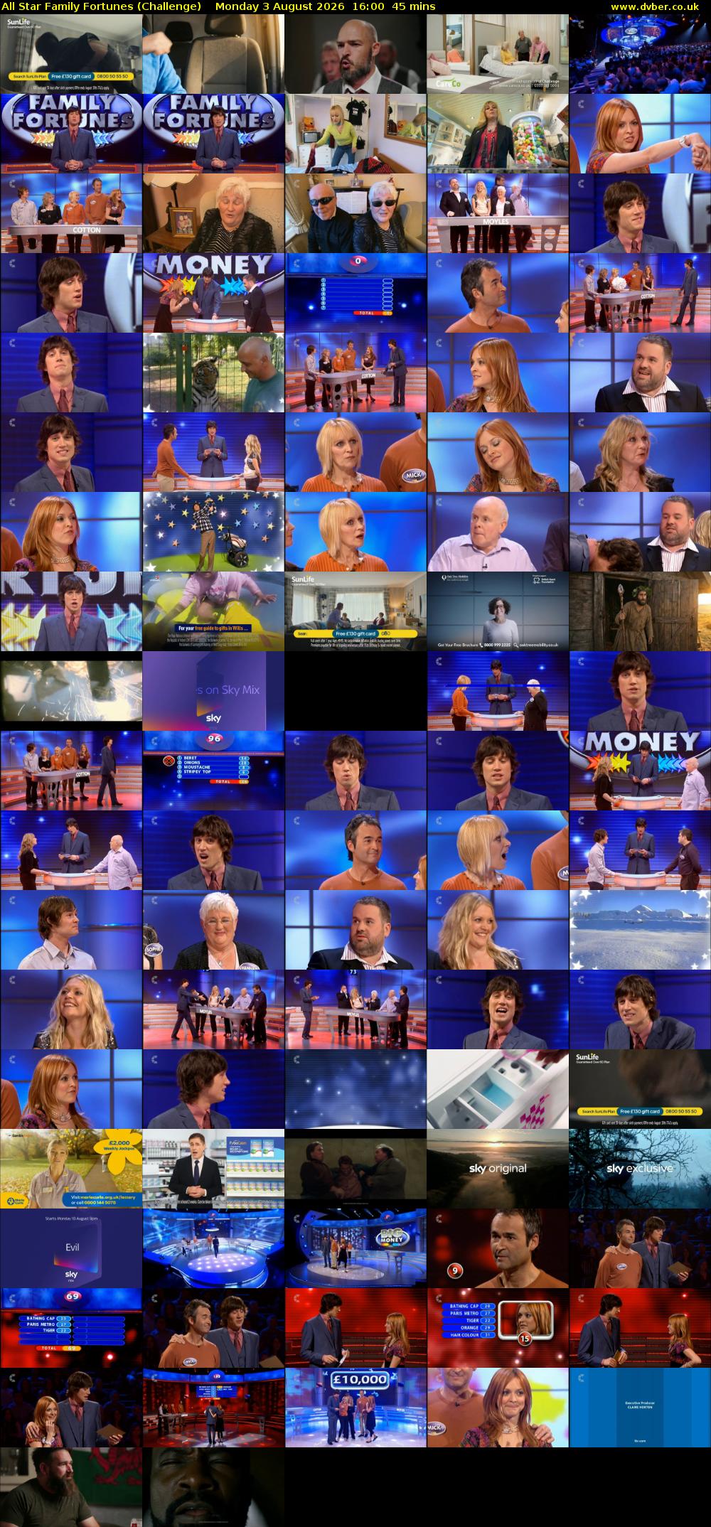 All Star Family Fortunes (Challenge) Monday 3 August 2026 16:00 - 16:45