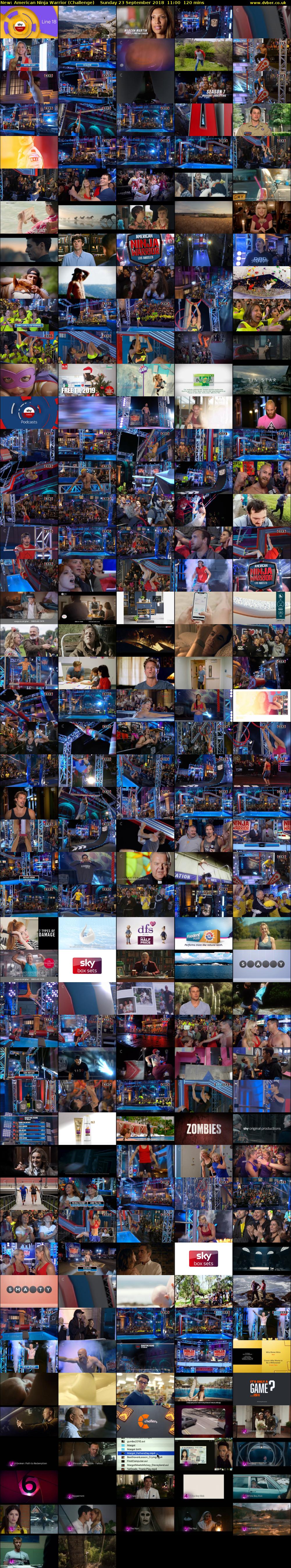 American Ninja Warrior (Challenge) Sunday 23 September 2018 11:00 - 13:00