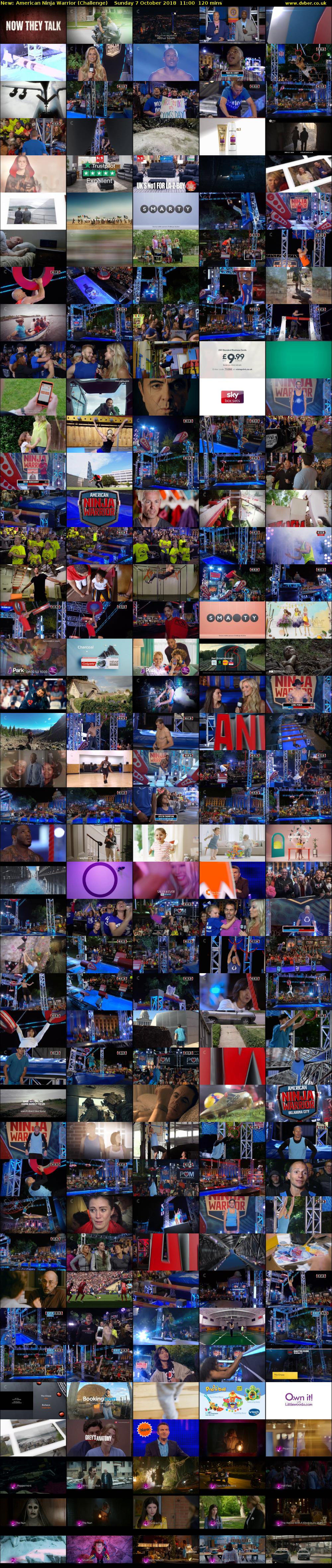 American Ninja Warrior (Challenge) Sunday 7 October 2018 11:00 - 13:00
