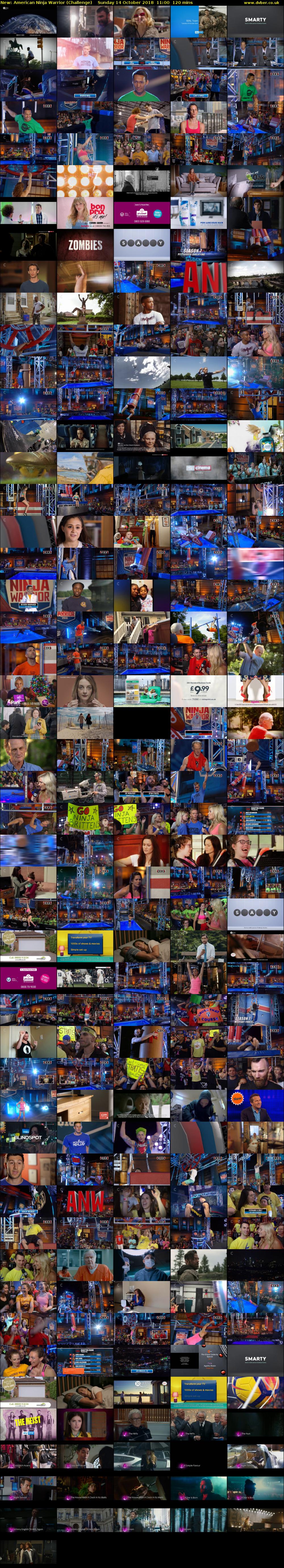 American Ninja Warrior (Challenge) Sunday 14 October 2018 11:00 - 13:00