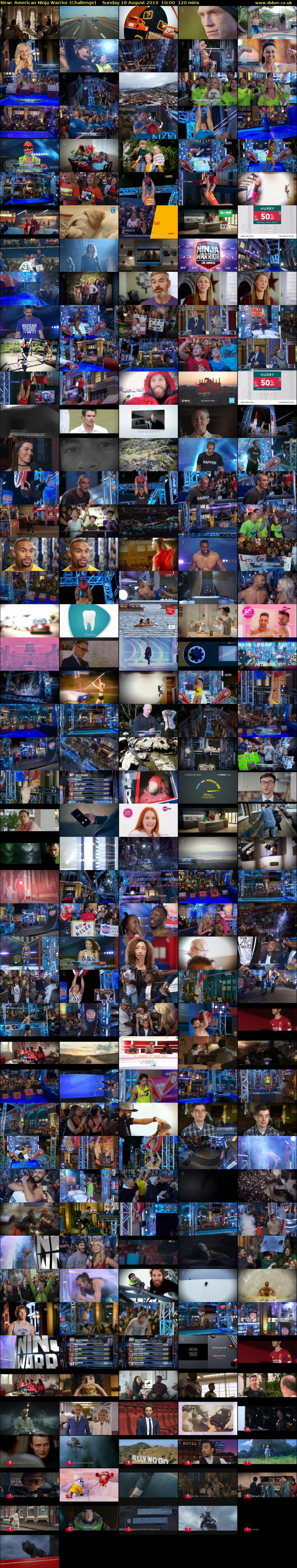 American Ninja Warrior (Challenge) Sunday 18 August 2019 10:00 - 12:00