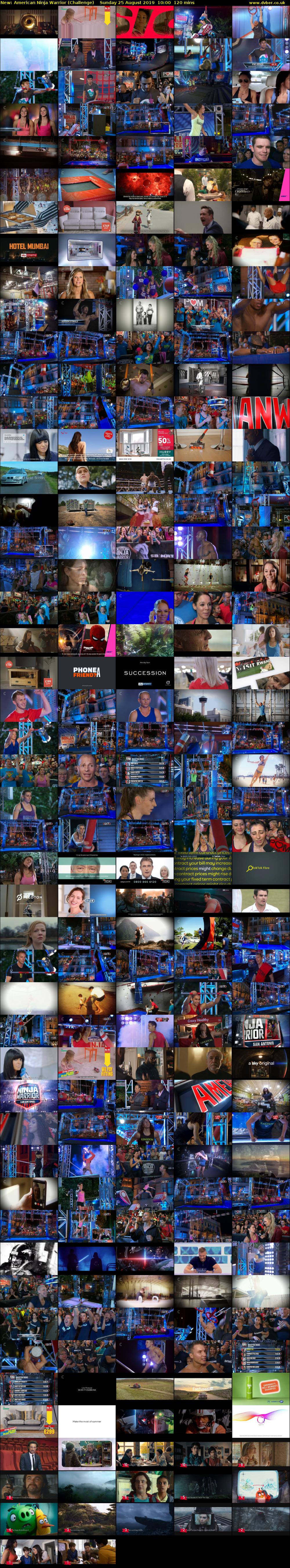 American Ninja Warrior (Challenge) Sunday 25 August 2019 10:00 - 12:00