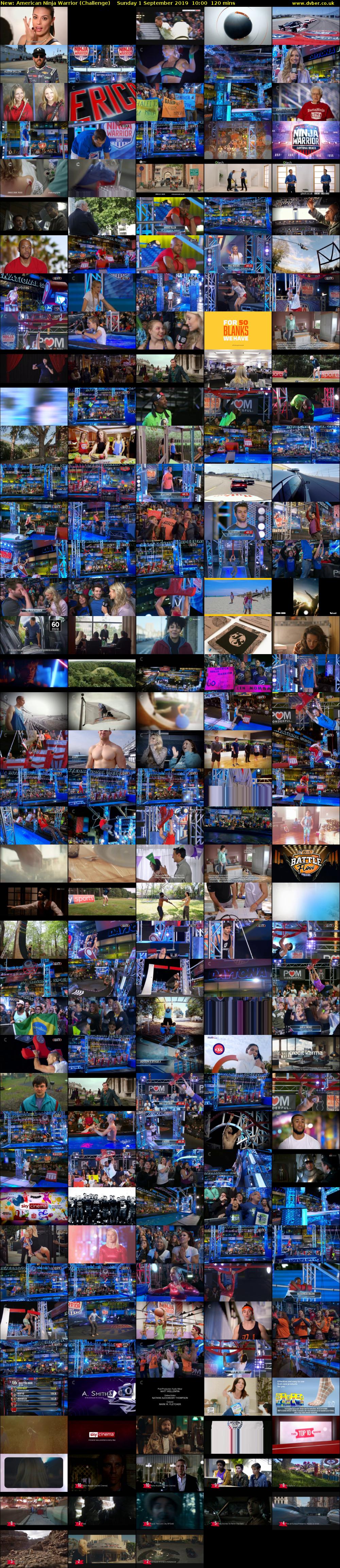 American Ninja Warrior (Challenge) Sunday 1 September 2019 10:00 - 12:00