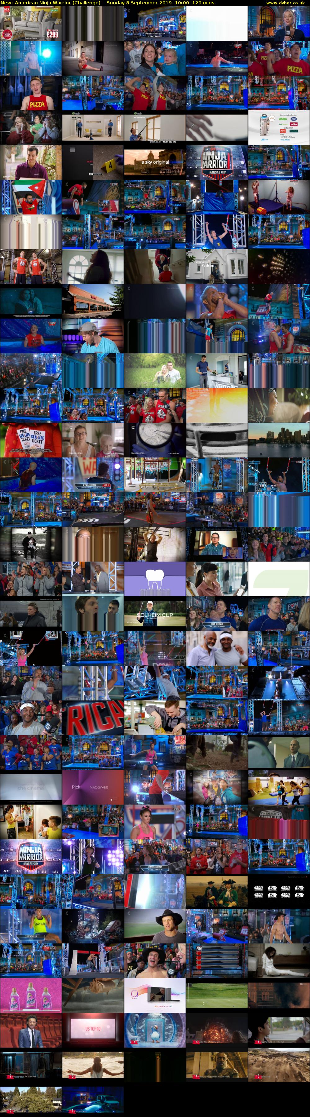 American Ninja Warrior (Challenge) Sunday 8 September 2019 10:00 - 12:00
