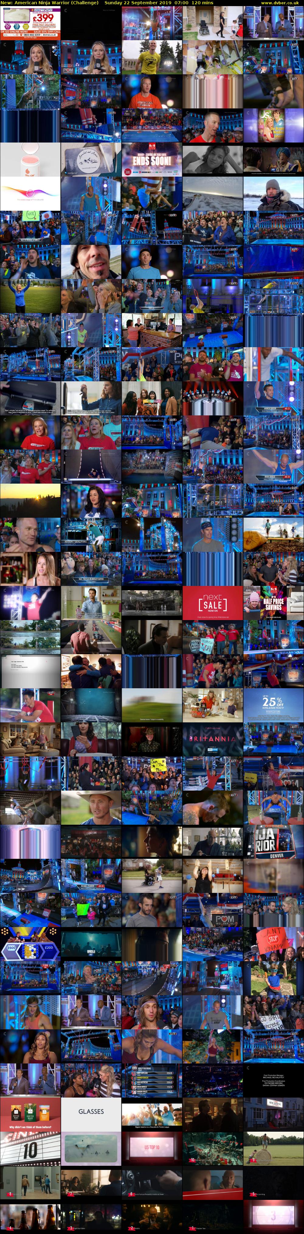 American Ninja Warrior (Challenge) Sunday 22 September 2019 07:00 - 09:00