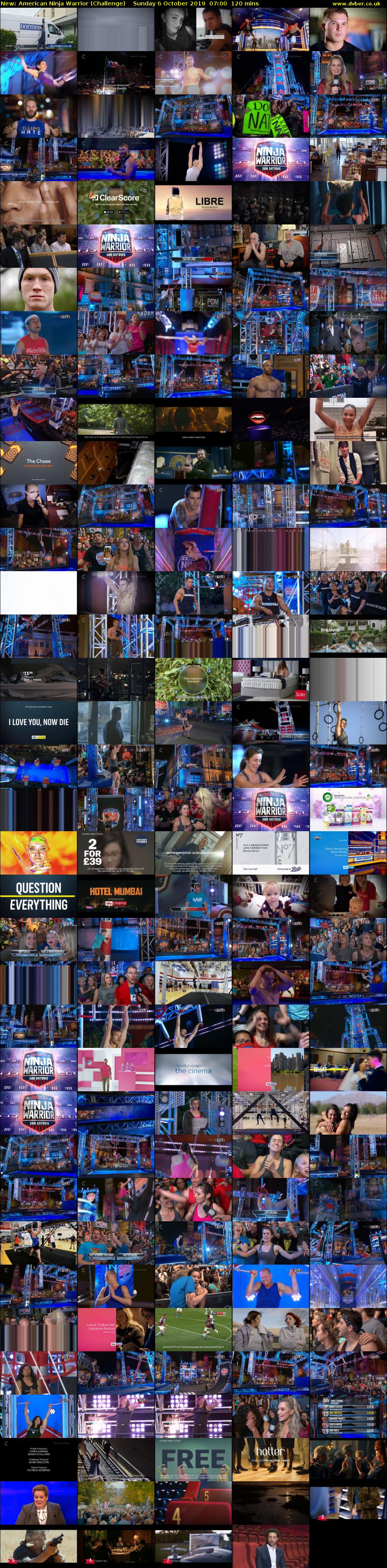 American Ninja Warrior (Challenge) Sunday 6 October 2019 07:00 - 09:00