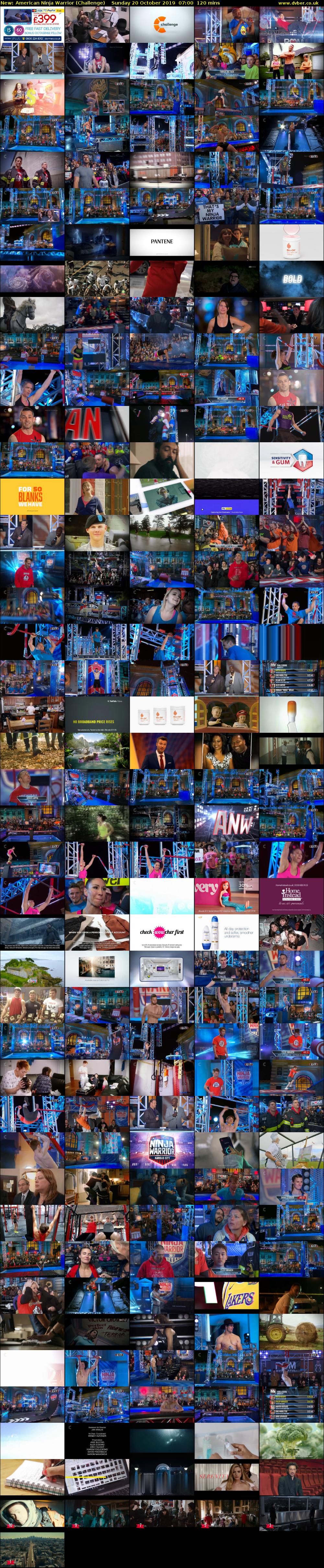 American Ninja Warrior (Challenge) Sunday 20 October 2019 07:00 - 09:00