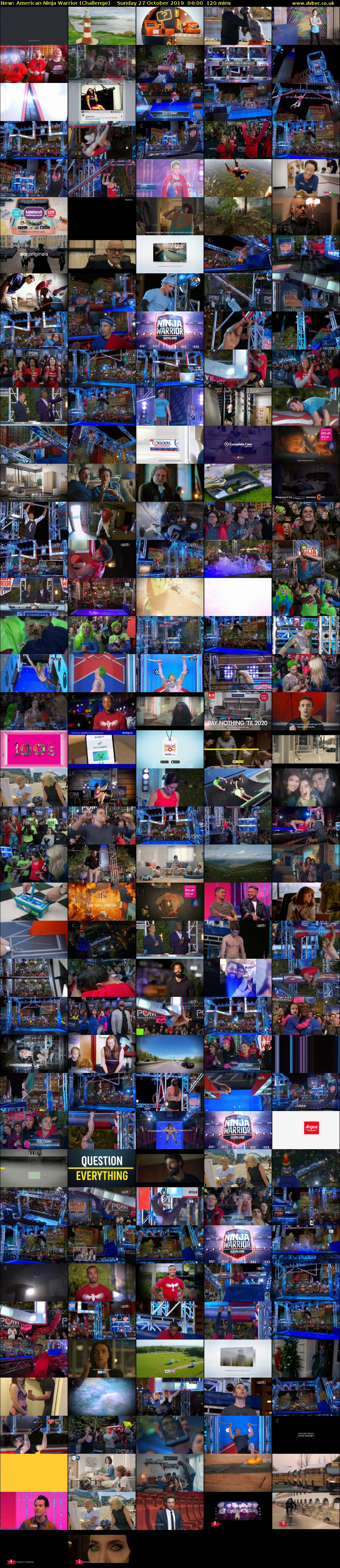 American Ninja Warrior (Challenge) Sunday 27 October 2019 04:00 - 06:00