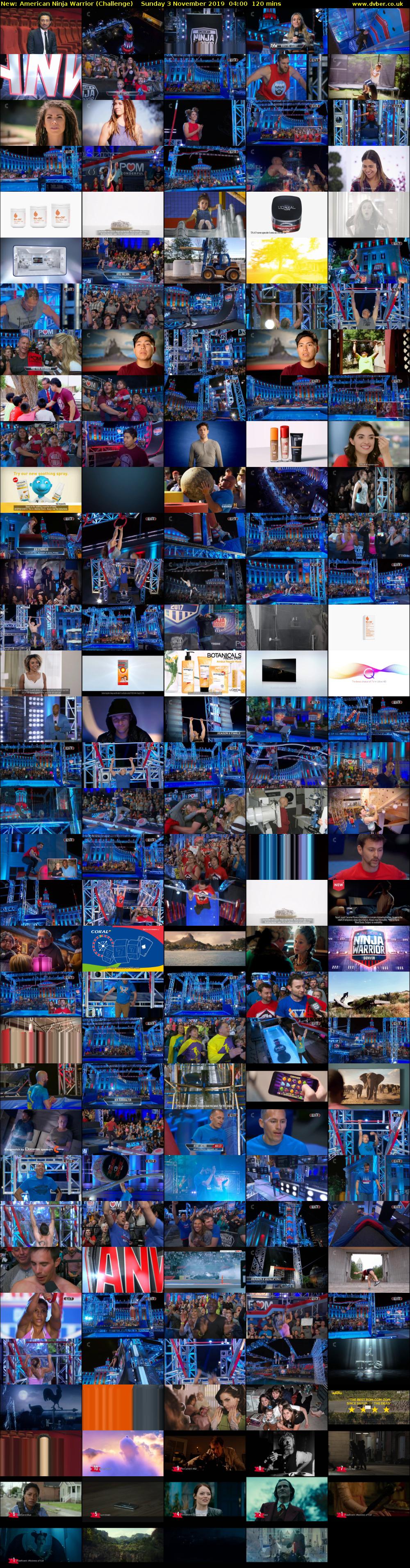 American Ninja Warrior (Challenge) Sunday 3 November 2019 04:00 - 06:00