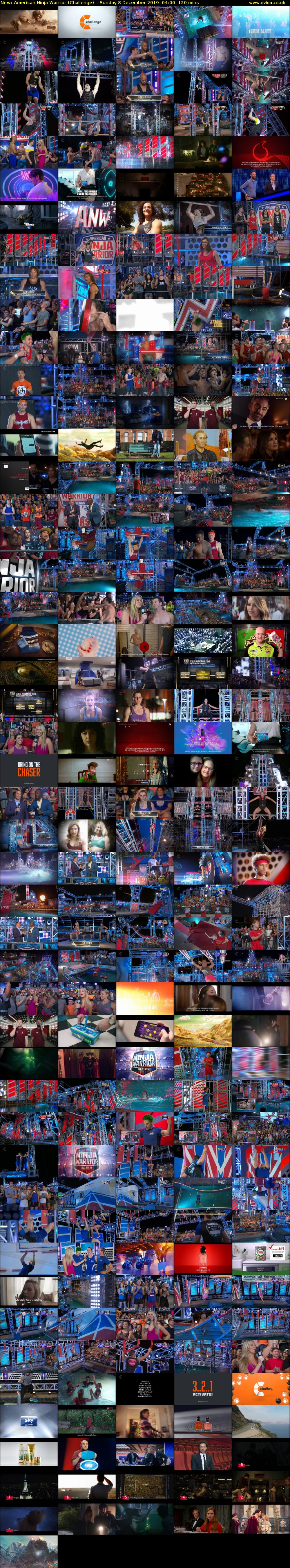 American Ninja Warrior (Challenge) Sunday 8 December 2019 04:00 - 06:00