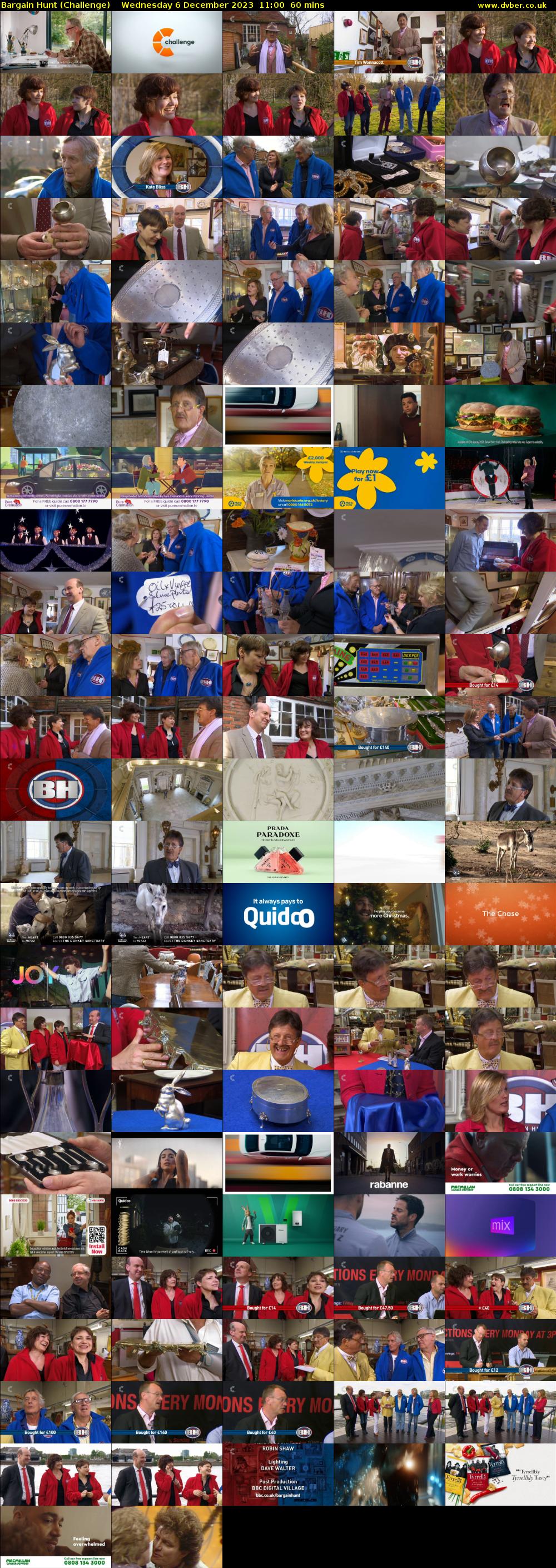 Bargain Hunt (Challenge) Wednesday 6 December 2023 11:00 - 12:00