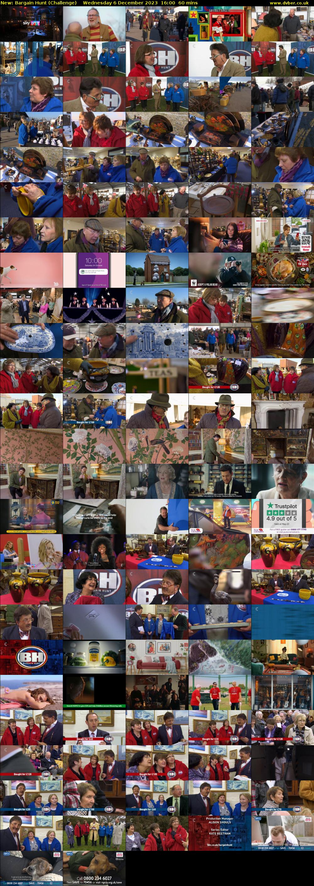 Bargain Hunt (Challenge) Wednesday 6 December 2023 16:00 - 17:00