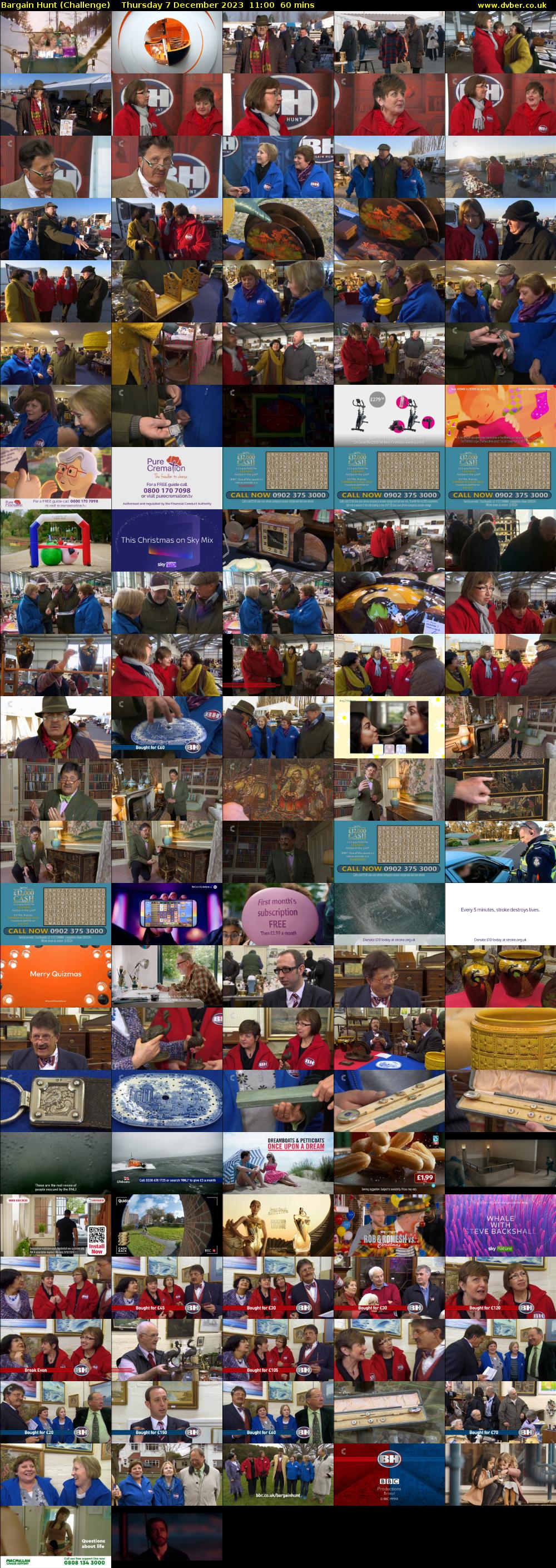 Bargain Hunt (Challenge) Thursday 7 December 2023 11:00 - 12:00