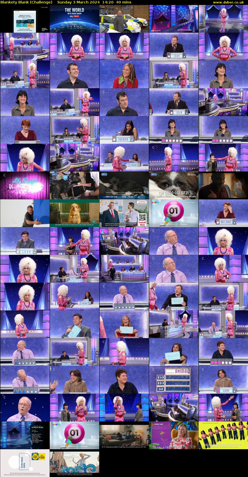 Blankety Blank (Challenge) Sunday 3 March 2024 14:20 - 15:00