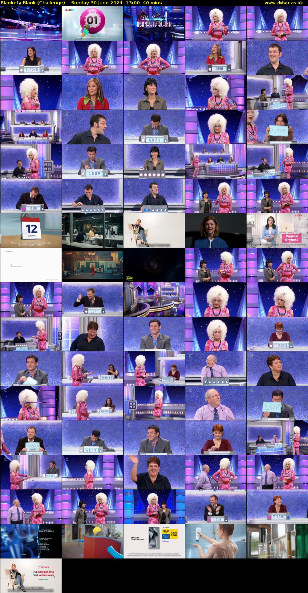 Blankety Blank (Challenge) Sunday 30 June 2024 13:00 - 13:40