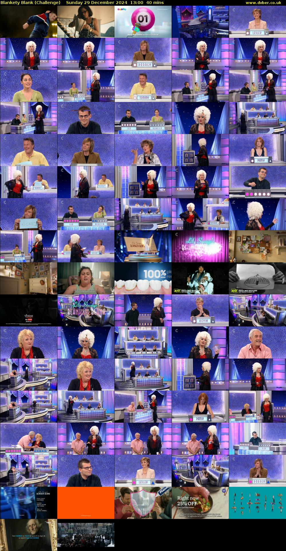 Blankety Blank (Challenge) Sunday 29 December 2024 13:00 - 13:40