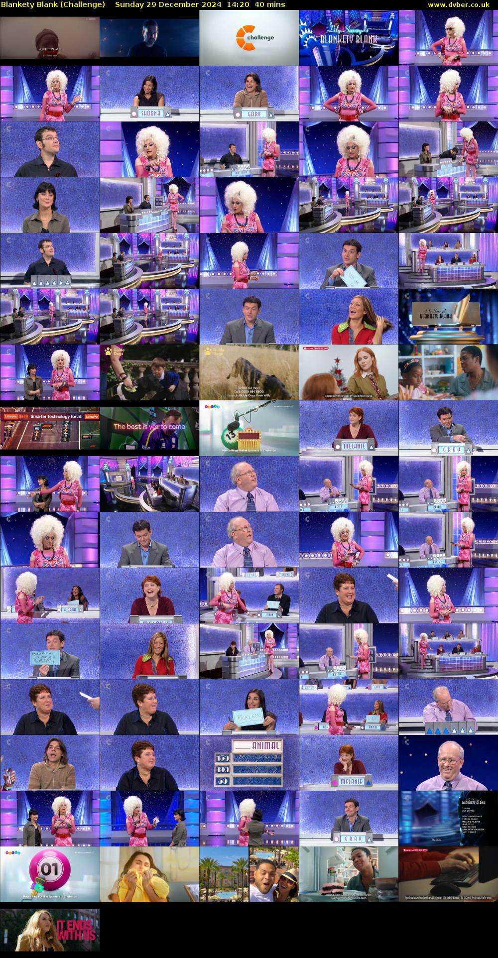 Blankety Blank (Challenge) Sunday 29 December 2024 14:20 - 15:00