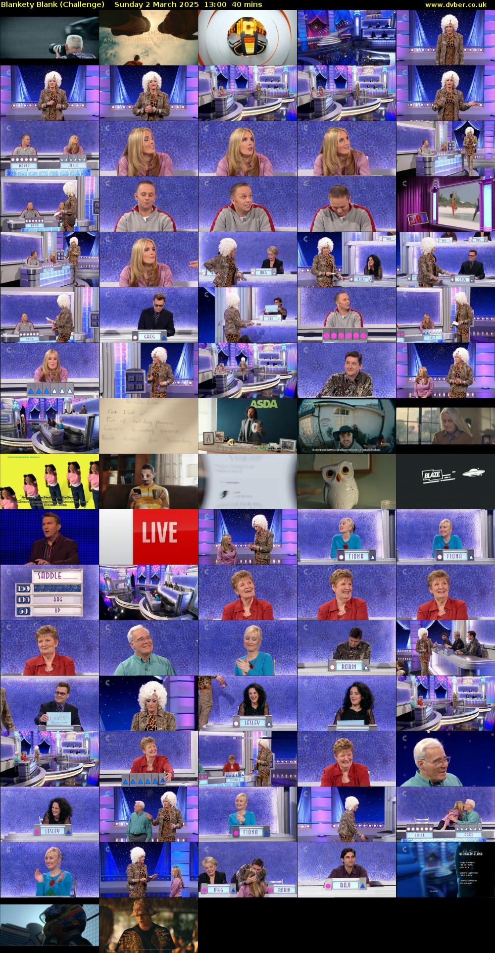 Blankety Blank (Challenge) Sunday 2 March 2025 13:00 - 13:40