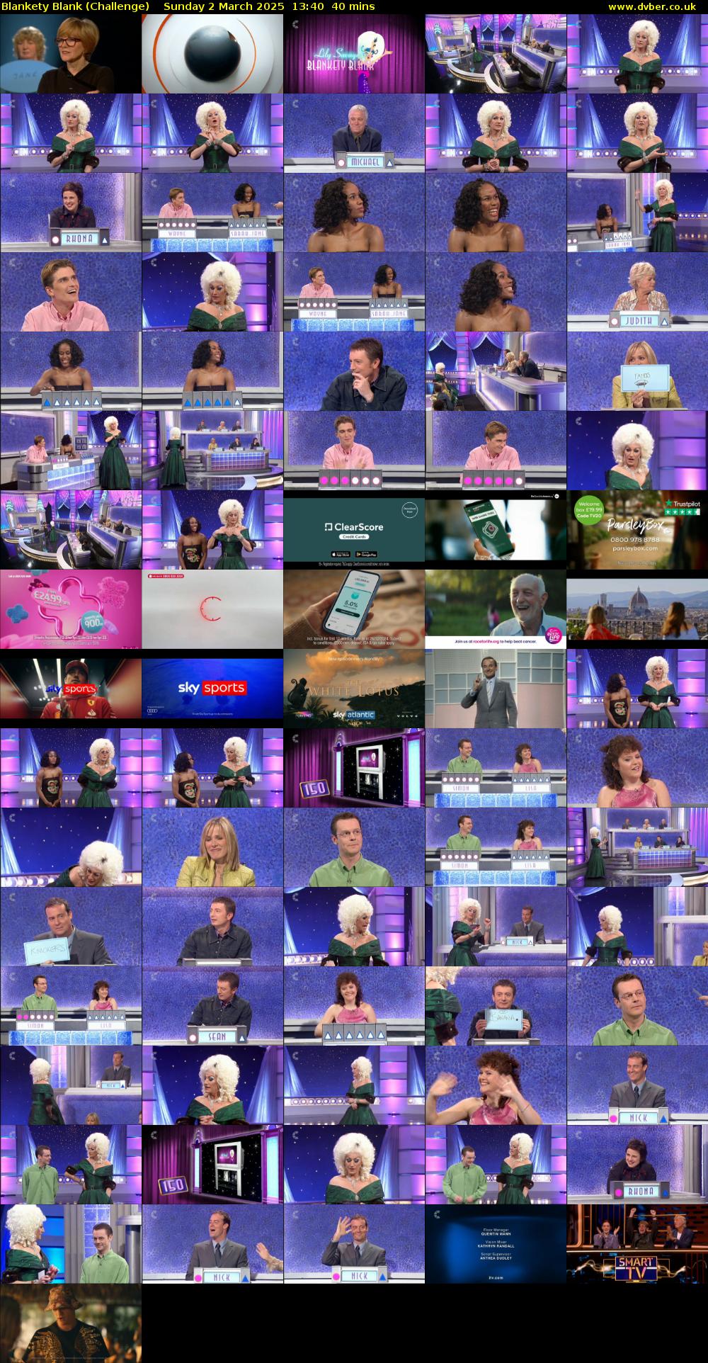 Blankety Blank (Challenge) Sunday 2 March 2025 13:40 - 14:20