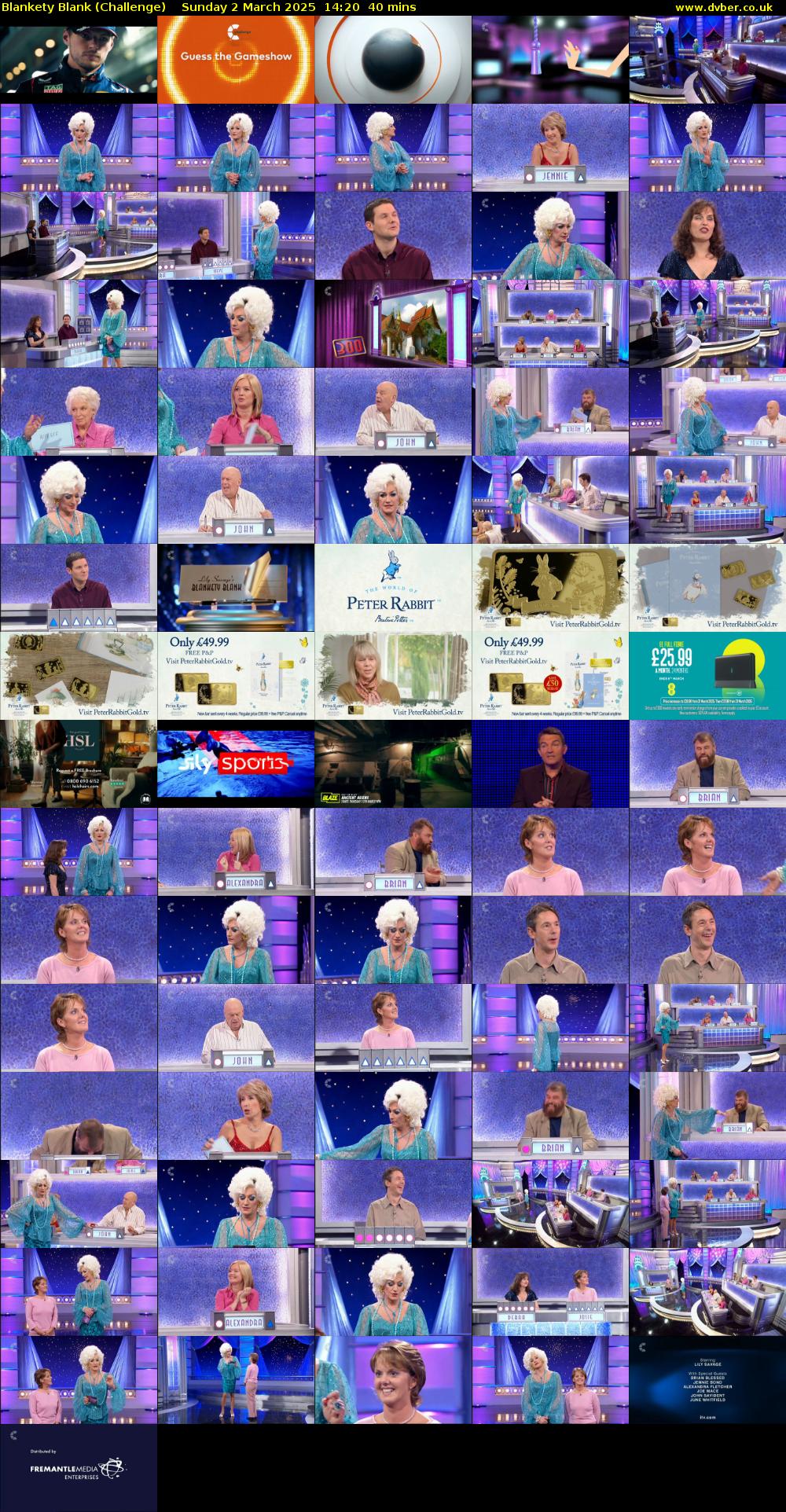 Blankety Blank (Challenge) Sunday 2 March 2025 14:20 - 15:00