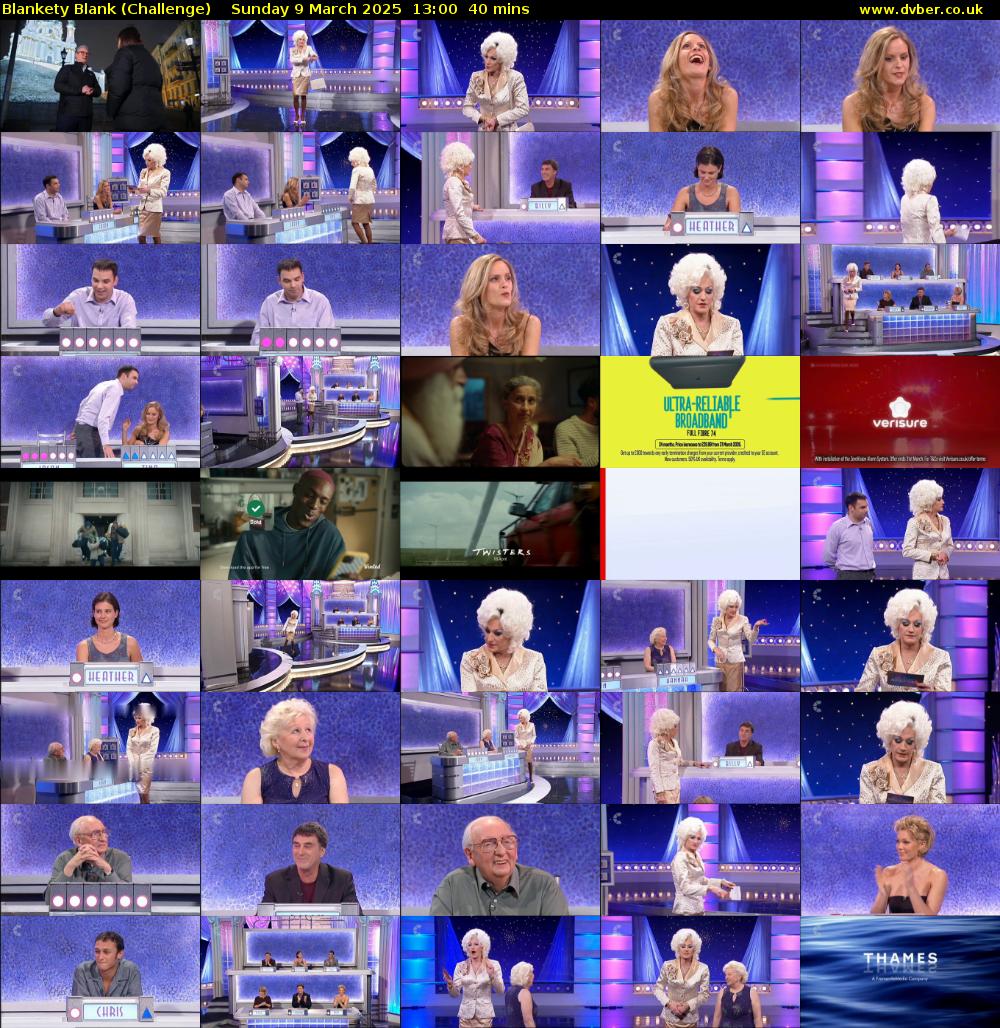 Blankety Blank (Challenge) Sunday 9 March 2025 13:00 - 13:40