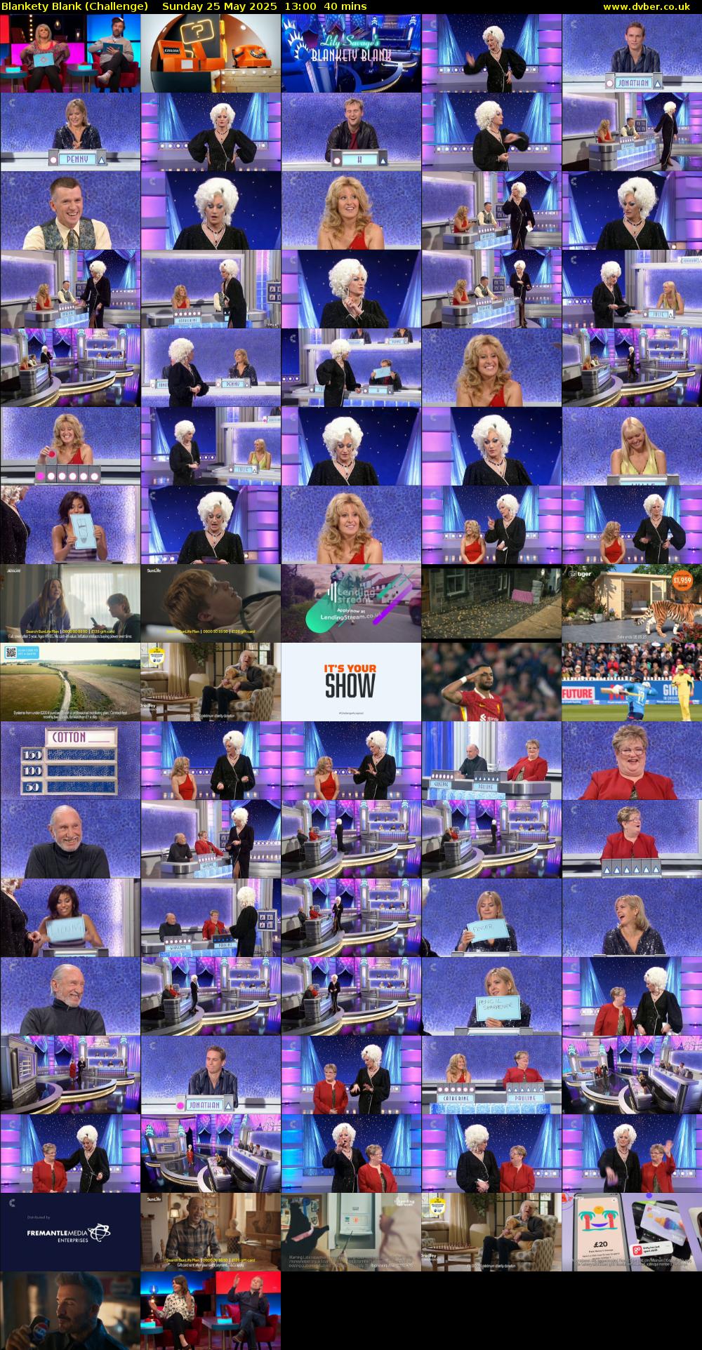 Blankety Blank (Challenge) Sunday 25 May 2025 13:00 - 13:40