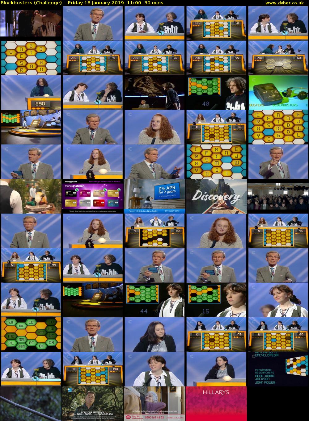 Blockbusters (Challenge) Friday 18 January 2019 11:00 - 11:30