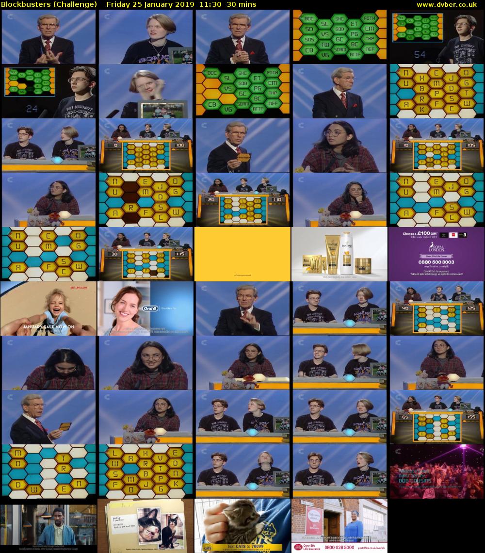 Blockbusters (Challenge) Friday 25 January 2019 11:30 - 12:00