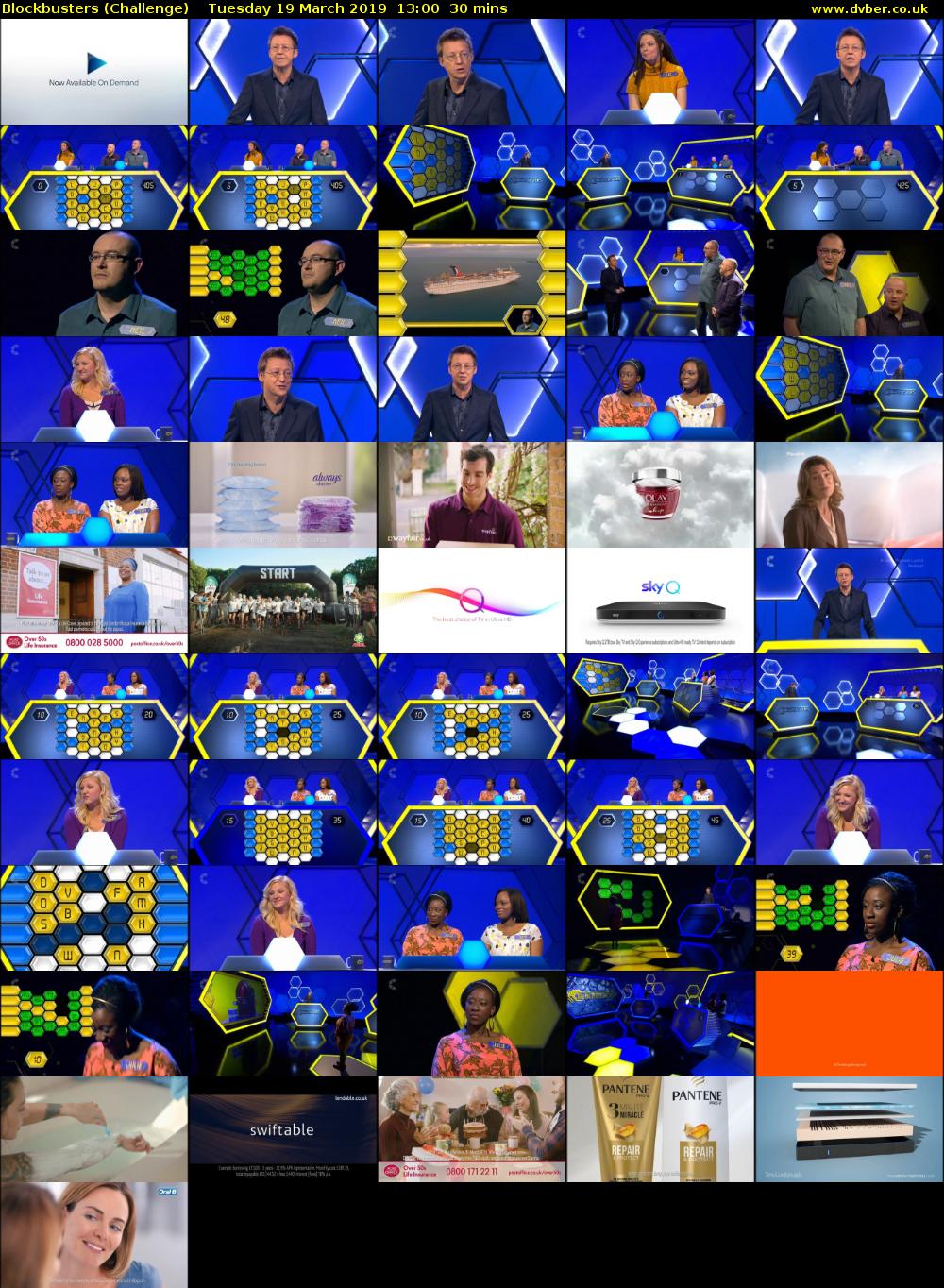 Blockbusters (Challenge) Tuesday 19 March 2019 13:00 - 13:30