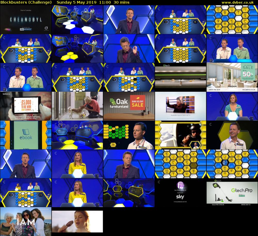 Blockbusters (Challenge) Sunday 5 May 2019 11:00 - 11:30