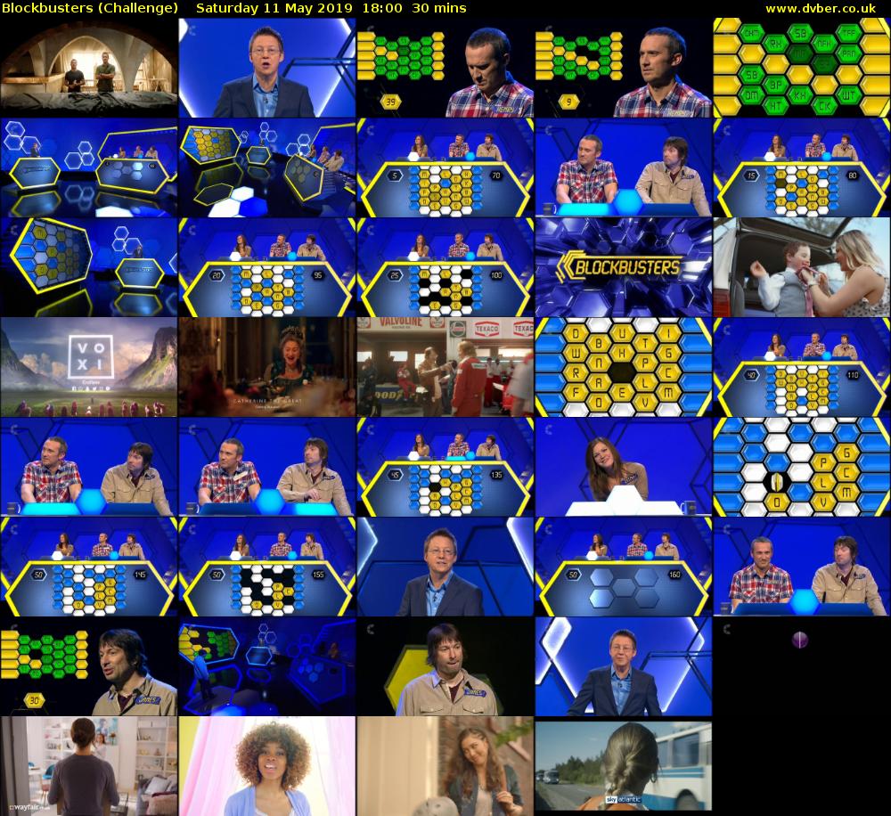 Blockbusters (Challenge) Saturday 11 May 2019 18:00 - 18:30