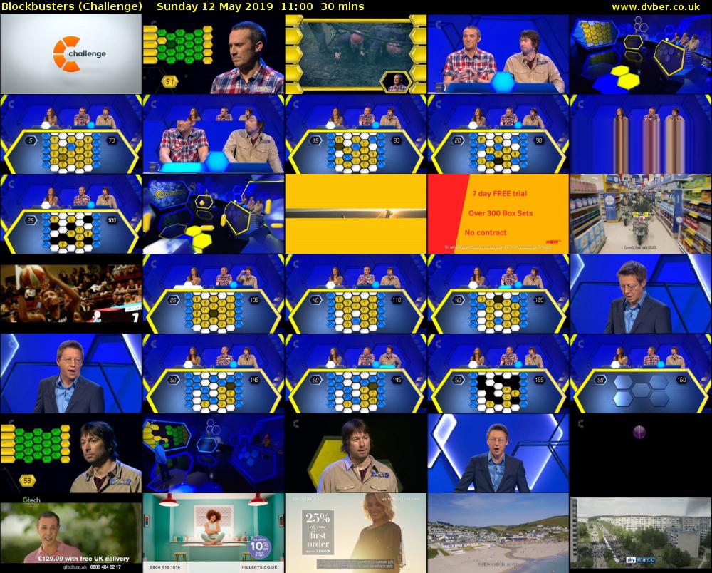 Blockbusters (Challenge) Sunday 12 May 2019 11:00 - 11:30