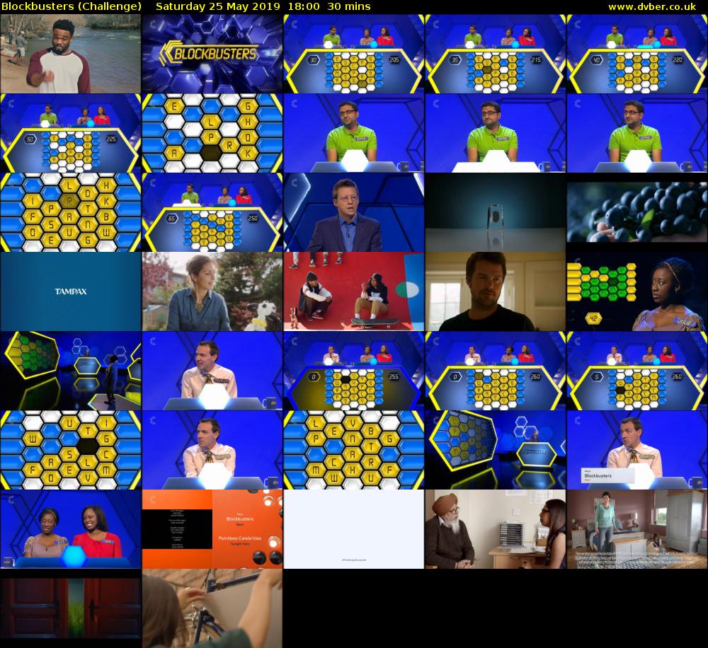 Blockbusters (Challenge) Saturday 25 May 2019 18:00 - 18:30